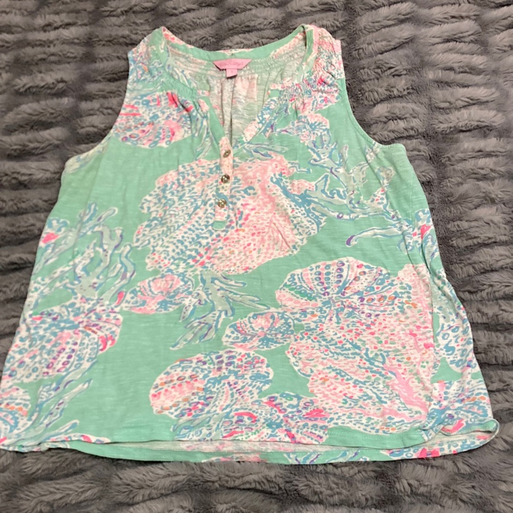 Lily Pulitzer Essie Top Minty Fresh Fansea